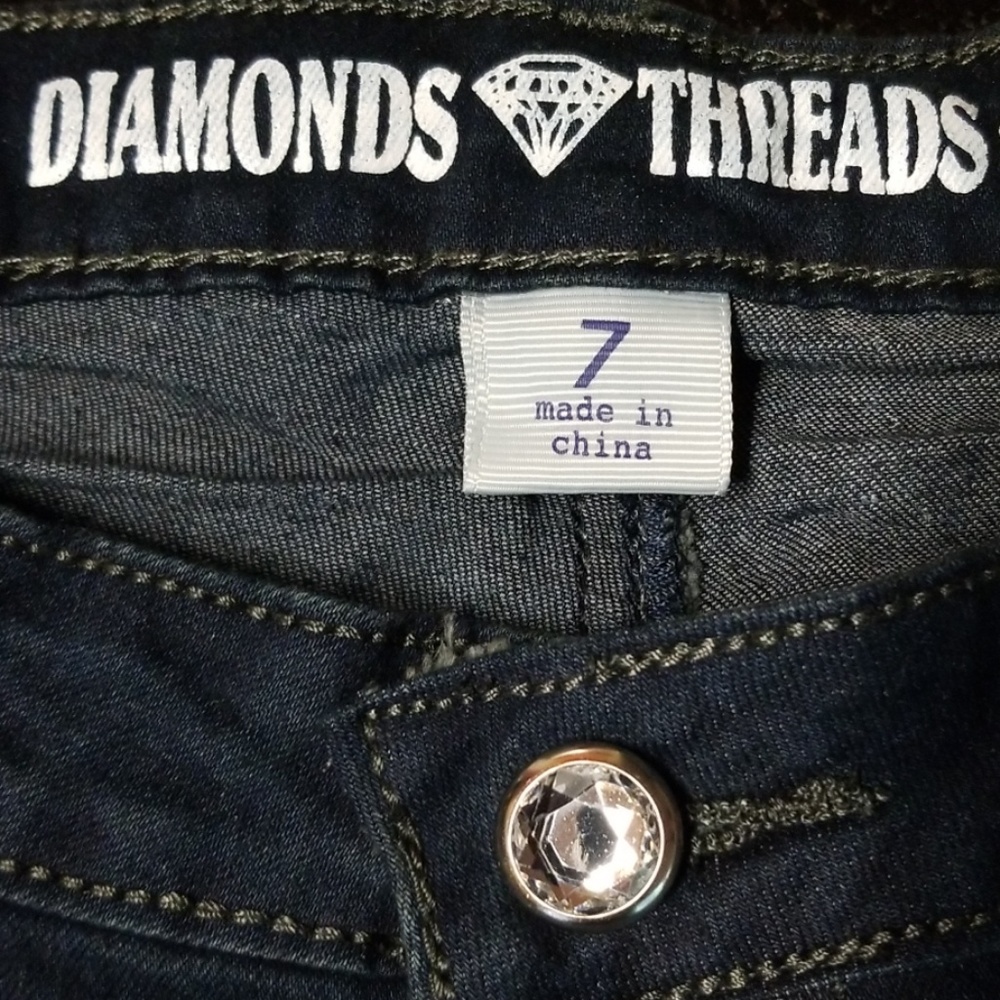 Diamonds Threads Junior Bling Pocket Jeans - Picture 4 of 8